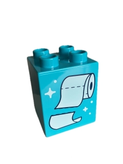 Lego® Duplo® kostka s potiskem toaletního papíru